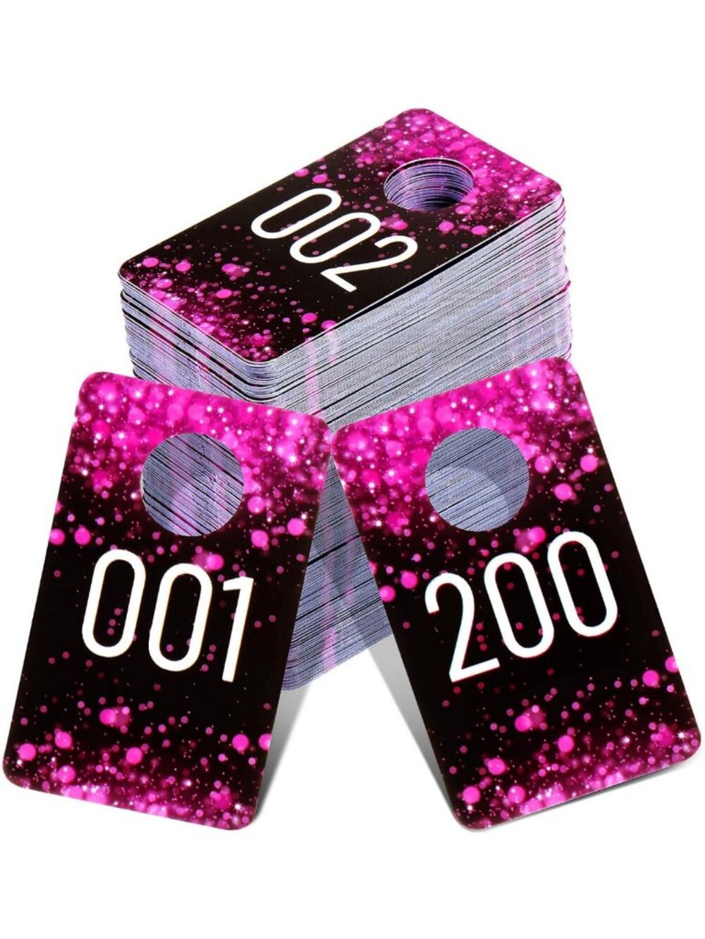 Consecutive Plastic Live Sale Number Tags for Events, Auctions & Craft Fairs